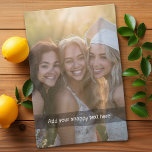 Anpassningsbar Foto med ditt eget snapin-Chatta Kökshandduk<br><div class="desc">Ett roligt sätt att fånga minnen och  dem med vänner. Lägg till ett foto med lodrät och din favoritbildtext om du vill göra en coola till vänner.</div>
