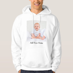 Anpassningsbar Foto med ditt namn Hoodie