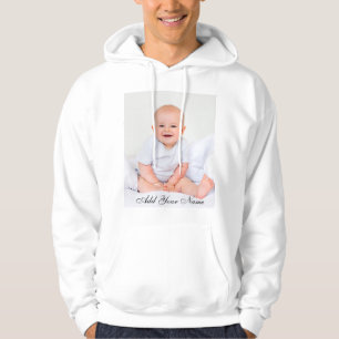 Anpassningsbar Foto med ditt namn Hoodie
