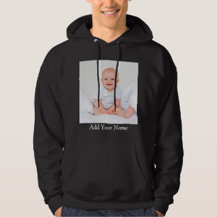 Anpassningsbar Foto med ditt namn Hoodie