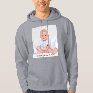 Anpassningsbar Foto med ditt namn Hoodie