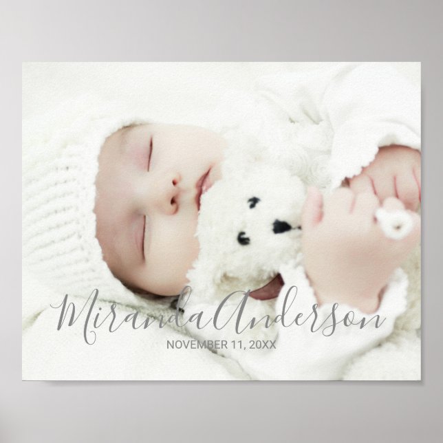 Anpassningsbar Foto med eget namn och egen text Poster (Framsidan)