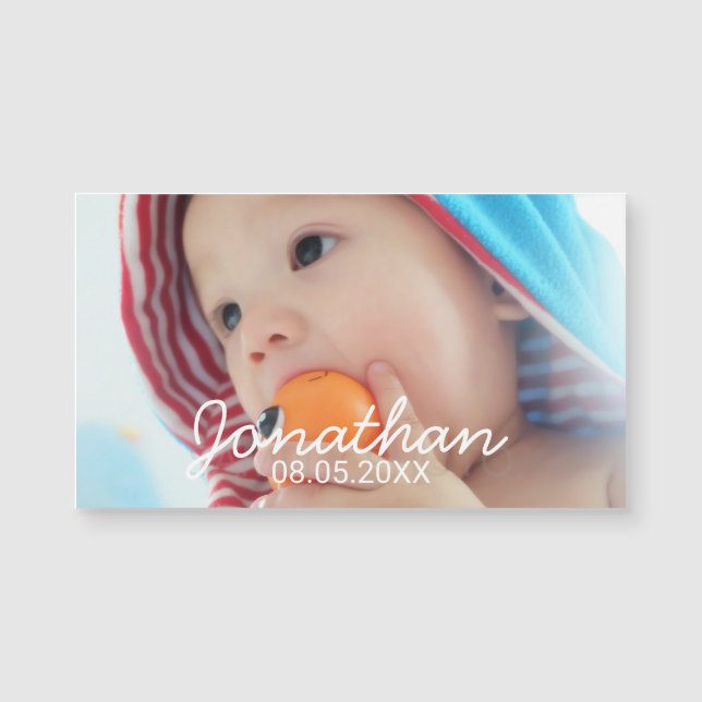 Anpassningsbar Foto med Namn och datum (Framsida)