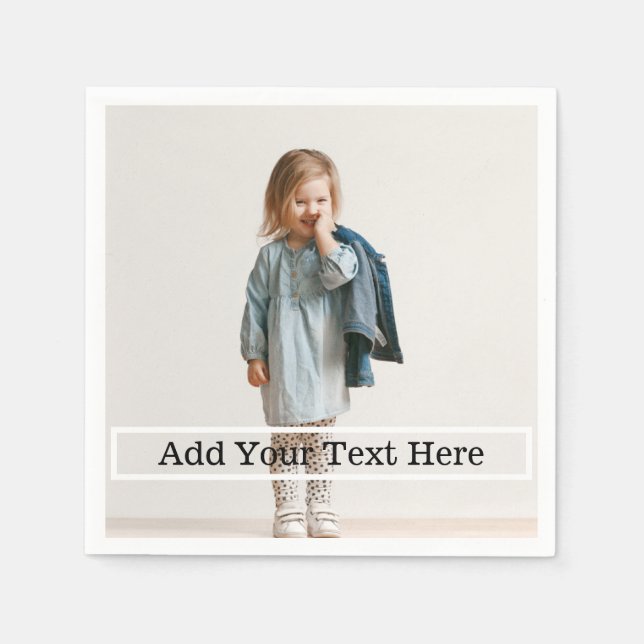 Anpassningsbar Foto med textblöjor Pappersservett (Framsidan)