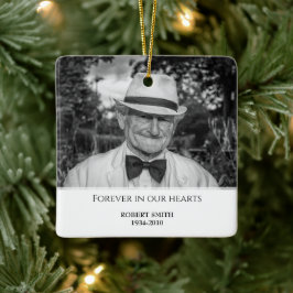 Anpassningsbar Foto Memorial Keepsak Julgransprydnad Keramik