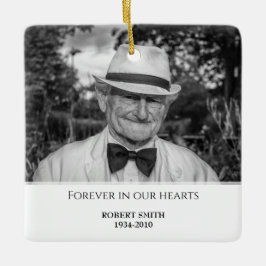 Anpassningsbar Foto Memorial Keepsak Julgransprydnad Keramik