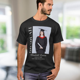 Anpassningsbar Foto Modern Elegant Senior Studente T Shirt