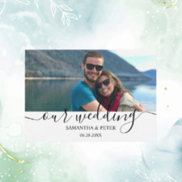 Anpassningsbar Foto Modern upplöst Bröllop OSA Kort