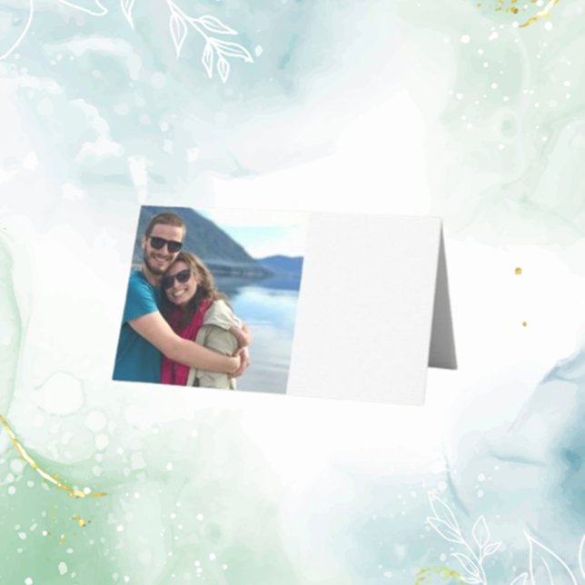 Anpassningsbar Foto Modern upplöst Bröllop Placeringskort (Create a heartfelt atmosphere at your wedding with our custom bridal blessing place cards.)