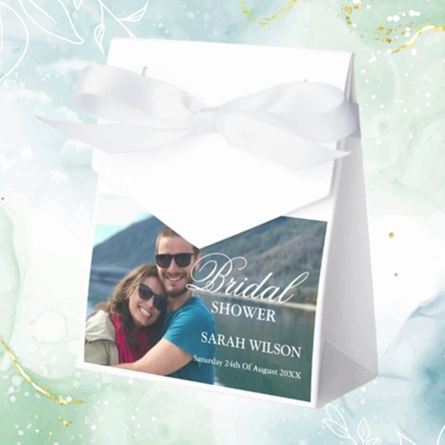 Anpassningsbar Foto Modern upplöst Bröllop Presentaskar (Create cherished memories with custom photo modern relaxed wedding favor boxes. )