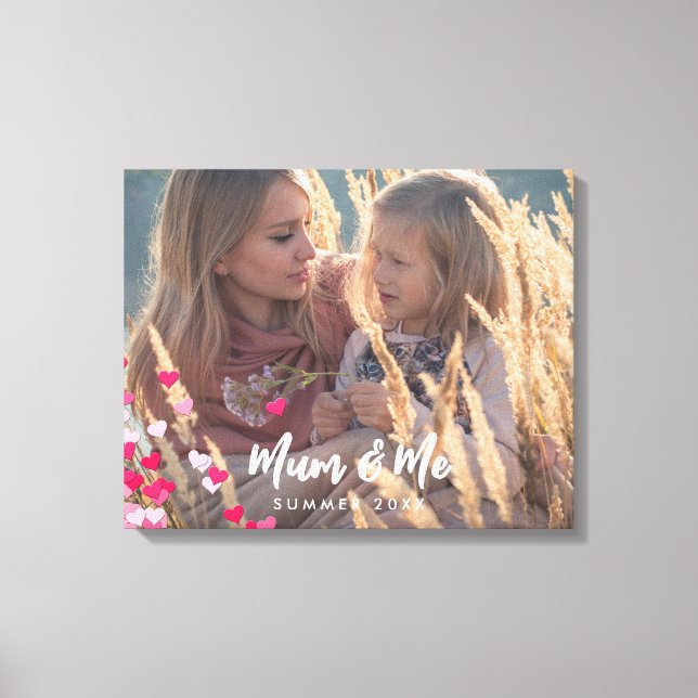 Anpassningsbar Foto Modern Writing Scattered Rosa  Canvastryck (Framsida)