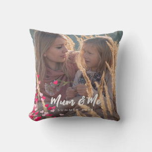 Anpassningsbar Foto Modern Writing Scattered Rosa  Kudde