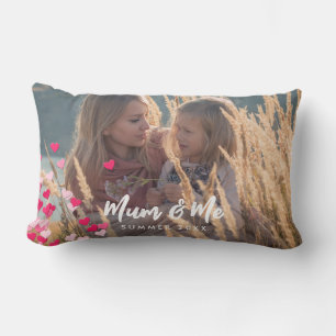 Anpassningsbar Foto Modern Writing Scattered Rosa  Lumbarkudde