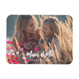 Anpassningsbar Foto Modern Writing Scattered Rosa  Magnet
