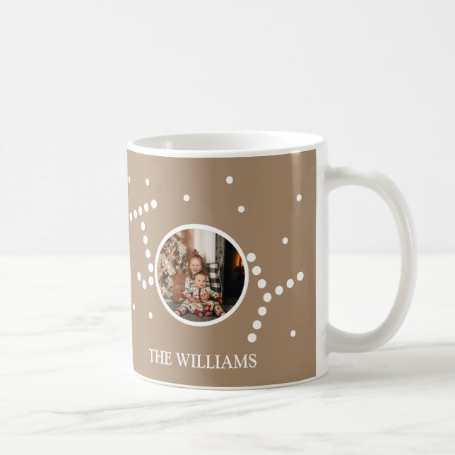 Anpassningsbar Foto: Naturlig brun jul-Helgdag Kaffemugg (Höger)