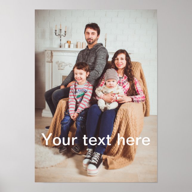 Anpassningsbar Foto och/eller text Poster (Framsidan)