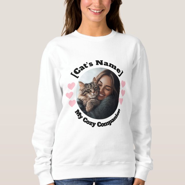 Anpassningsbar Foto och Namn för Cat Lovers T Shirt (Framsida)