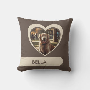 Anpassningsbar foto och Namn Heart Rand Pillow Kudde