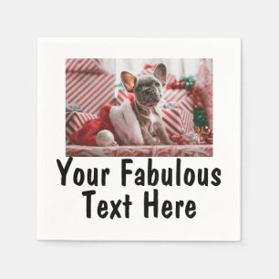 Anpassningsbar Foto och text Pappersservett
