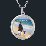 Anpassningsbar foto- och textklace silverpläterat halsband<br><div class="desc">Anpassningsbar Foto och textklipp - Din egen design - Speciell - Personlig Mor / barn / familj / vänner eller Personligt halsband / Gift - Lägg till text och foto - Ändra storlek och flytta eller ta bort och lägg till inslag / bild med anpassning verktyg. Välj/lägg till ditt favoritteckensnitt/text...</div>