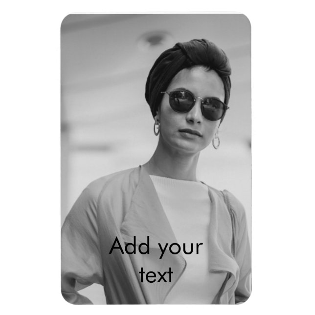 Anpassningsbar Foto och textmagnet Magnet (Vertikal)