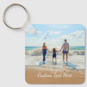 Anpassningsbar - foto- och textnyckelkedja - Famil Nyckelring