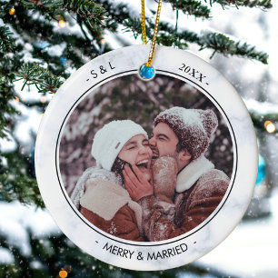 Anpassningsbar Foto och textreklam och gift Julaft Julgransprydnad Keramik