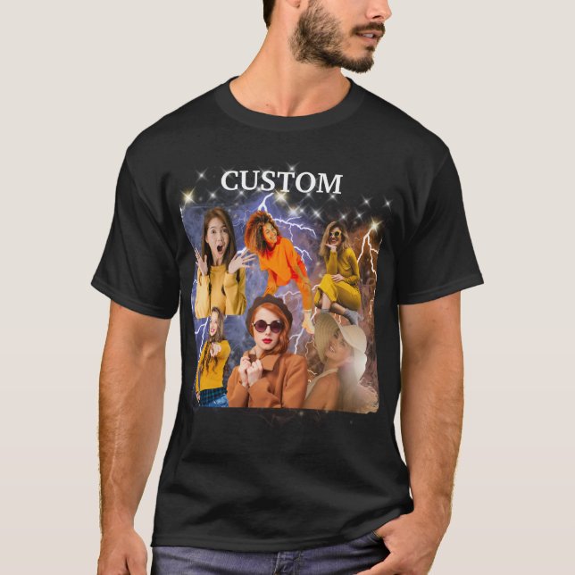 Anpassningsbar Foto på din egen Bootleg Idea-gåva  T Shirt (Framsida)