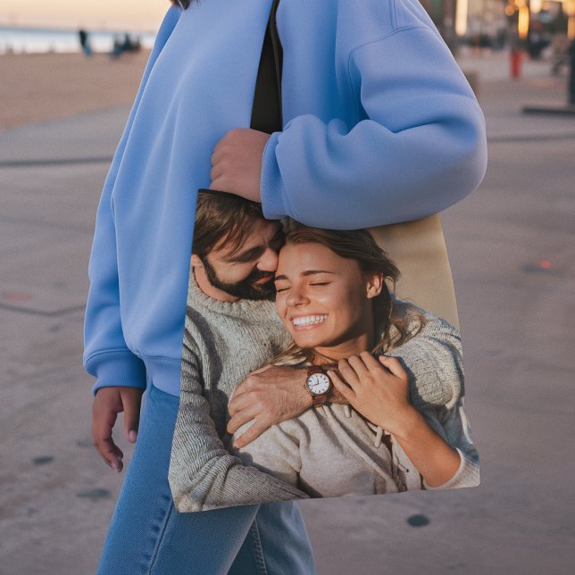 Anpassningsbar Foto på din egen Dubbla på 2 Bilder Tygkasse (Skapare uppladdad)