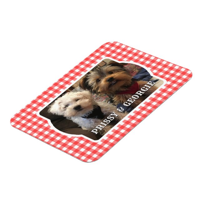 Anpassningsbar Foto Ram Land Red Buffalo Check Pla Magnet (Vänstra Sidan)