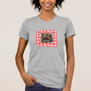 Anpassningsbar Foto Ram Land Red Buffalo Check Pla T Shirt