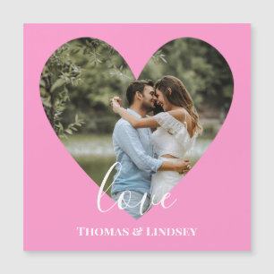 Anpassningsbar Foto Rosa Heart Ram Modern Calligra