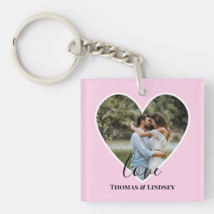 Anpassningsbar Foto Rosa Heart Ram Modern Calligra