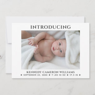 Anpassningsbar Foto Simple Cute Hej Baby Newborn B Meddelande