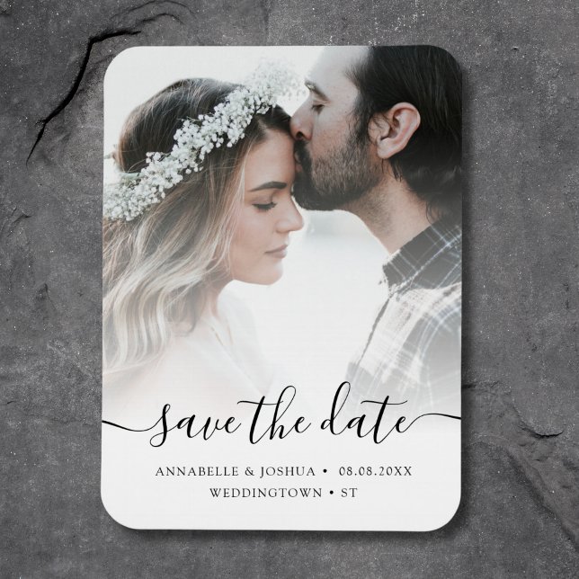 Anpassningsbar Foto Spara datum Bröllop Magnet (Save the Date Photo Magnet)
