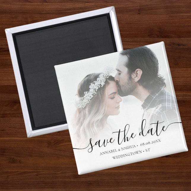 Anpassningsbar Foto Spara datum Bröllop Magnet (Save the Date Wedding Photo Magnet)