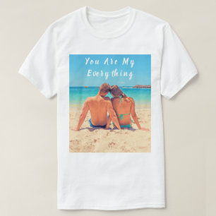 Anpassningsbar Foto T-Shirt Text - Ditt är mitt al