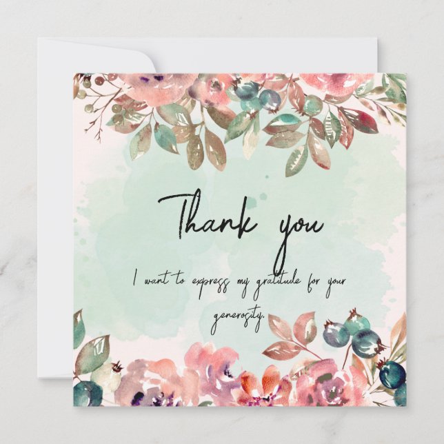 Anpassningsbar Foto - tackkort Tack Kort (Framsida)