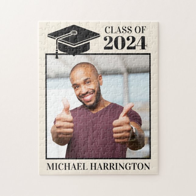 Anpassningsbar Foto, text och Färg Pussel (Vertikal)