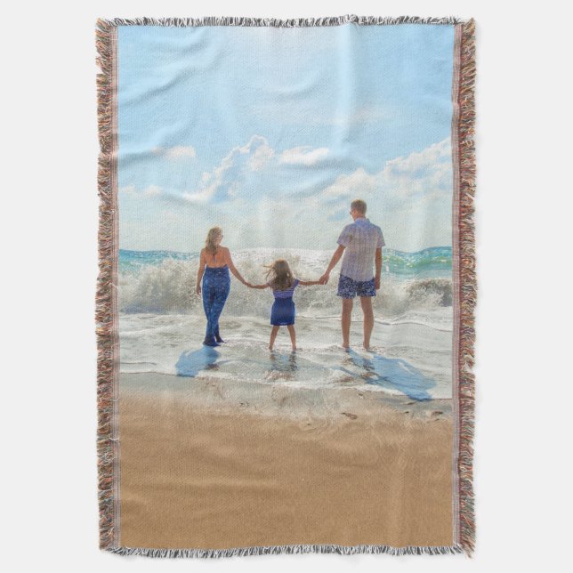 Anpassningsbar Foto Throw Blanket din egen design Filt (Framsidan Vertikal)