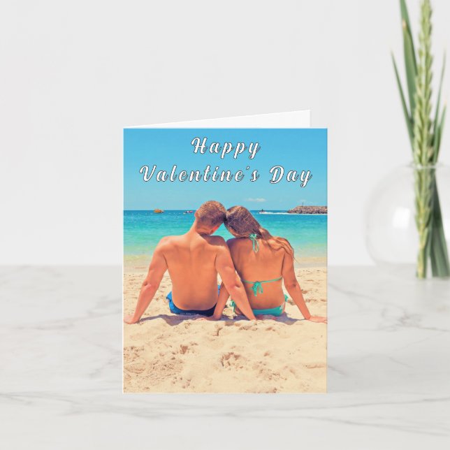Anpassningsbar Foto Valentine Day Card dina foton  Kort (Framsida)