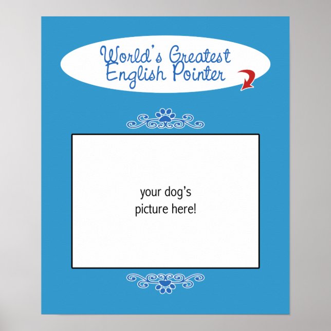 Anpassningsbar Foto! Världens största engelska pek Poster (Framsidan)