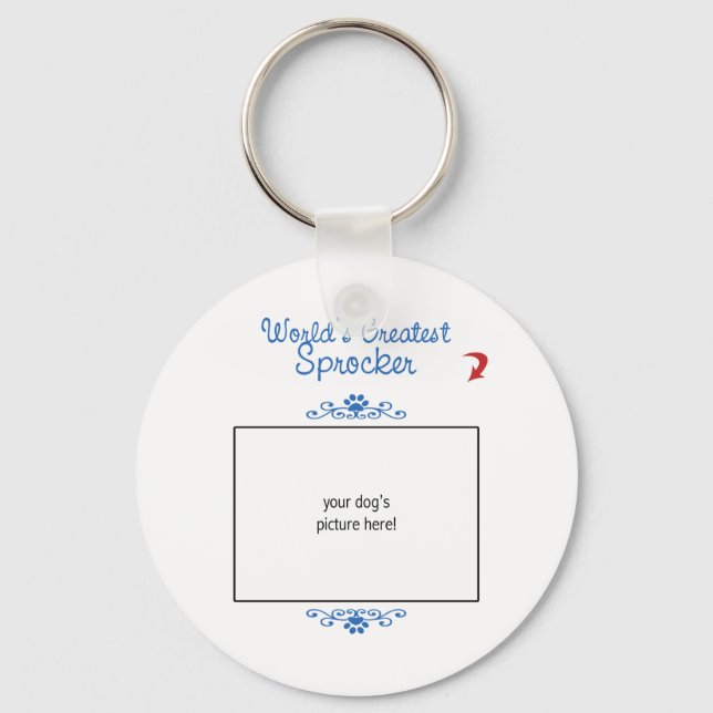 Anpassningsbar Foto! Världens största sprocker Nyckelring (Framsida)