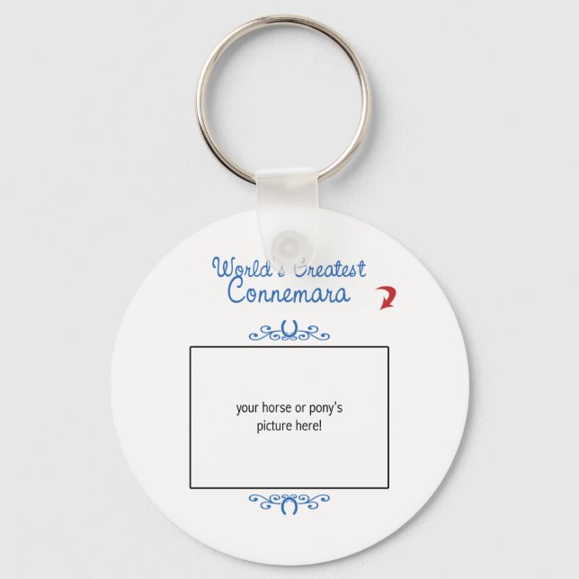 Anpassningsbar Foto! Världs största Connemara Nyckelring (Framsida)