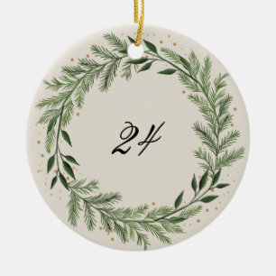 Anpassningsbar Fotoår Gräs-julklapp för krans Julgransprydnad Keramik
