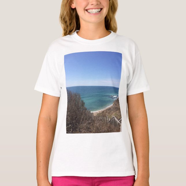 Anpassningsbar fotobild bild personlig t shirt (Framsida)