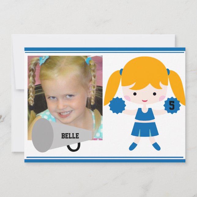 Anpassningsbar Fotoblåsledare Birthday Inbjudan (Framsida)