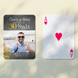 Anpassningsbar fotoboers och öl 30:e manar födelse casinokort