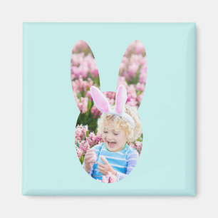 Anpassningsbar Fotobunny Head Påsk Gift Magnet