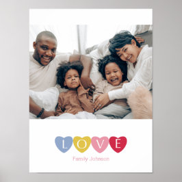 Anpassningsbar fotocollage kärlek familj enkel poster